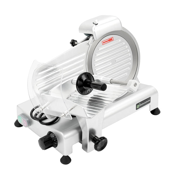 Restaurantware Hi Tek Stainless Steel Manual Gravity Feed Meat Slicer - 1/4hp - 8 1/2" - 1 Count Box