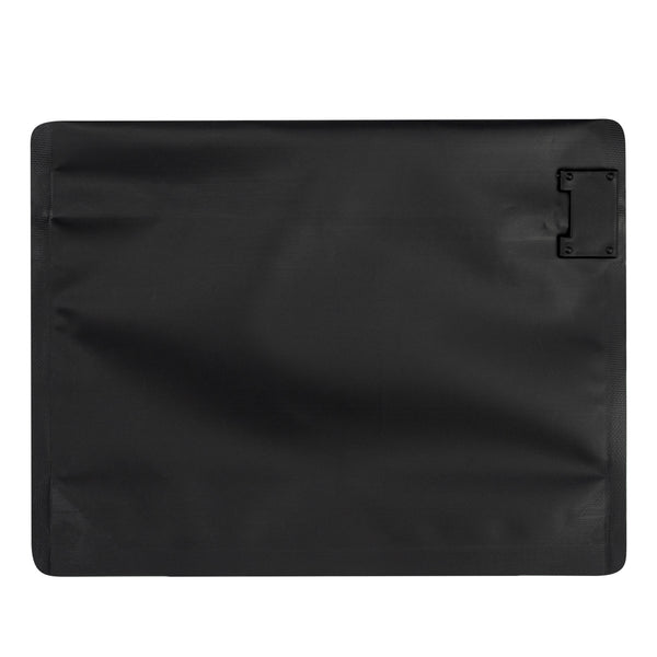 Restaurantware High Level Black Plastic Locking Pouch - Child-Resistant - 12 1/4" X 4" X 9" - 100 Count Box