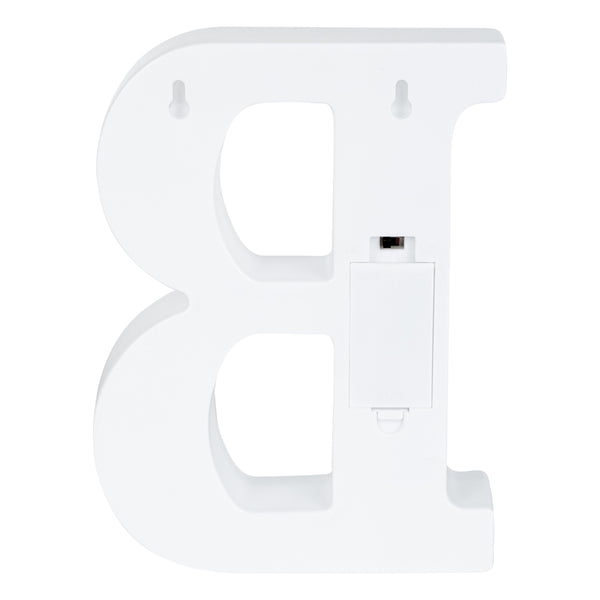 Restaurantware Illumify White LED Marquee Letter B Sign - 8 3/4" - 1 Count Box