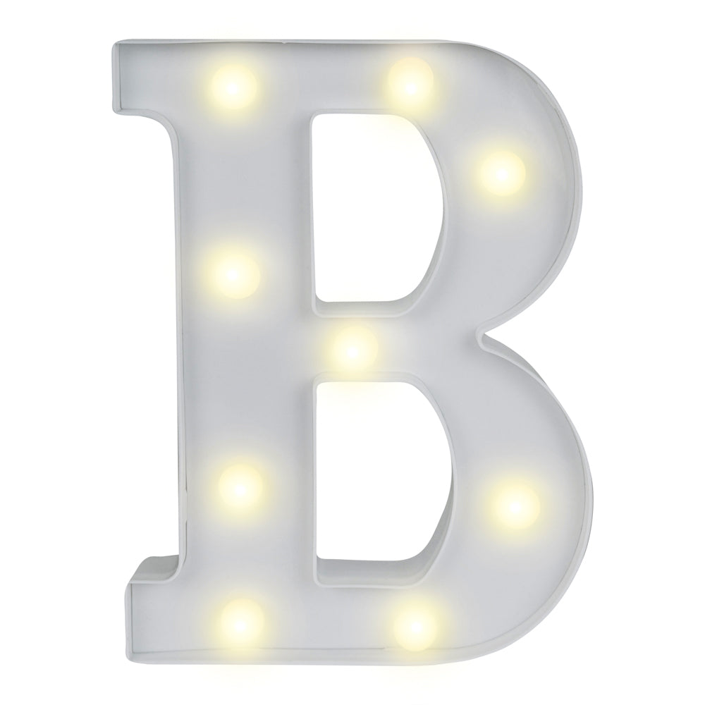 restaurantware Illumify White LED Marquee Letter B Sign - 8 3/4" - 1 count box