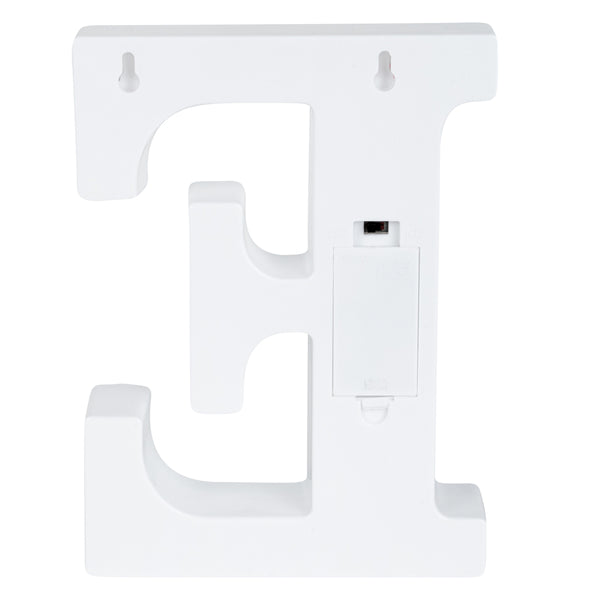 Restaurantware Illumify White LED Marquee Letter E Sign - 8 3/4" - 1 Count Box