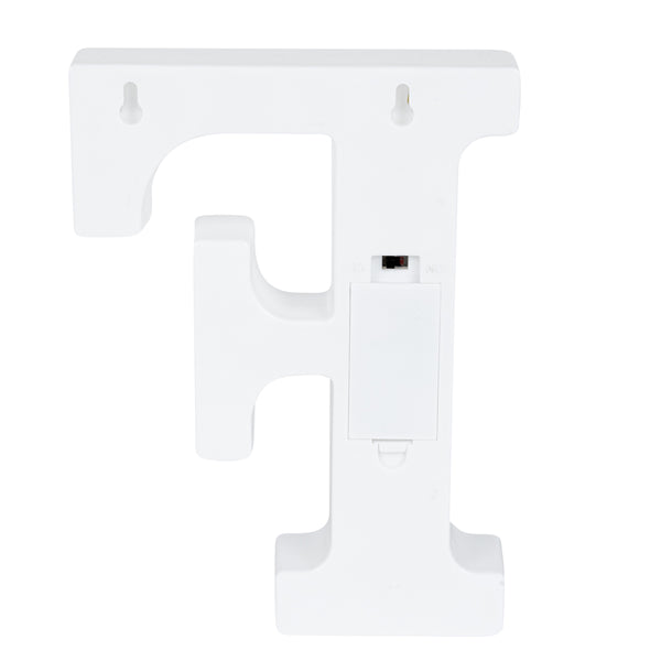Restaurantware Illumify White LED Marquee Letter F Sign - 8 3/4" - 1 Count Box