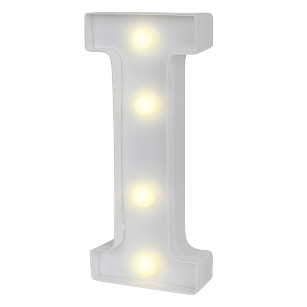 Restaurantware Illumify White LED Marquee Letter I Sign - 8 3/4" - 1 Count Box