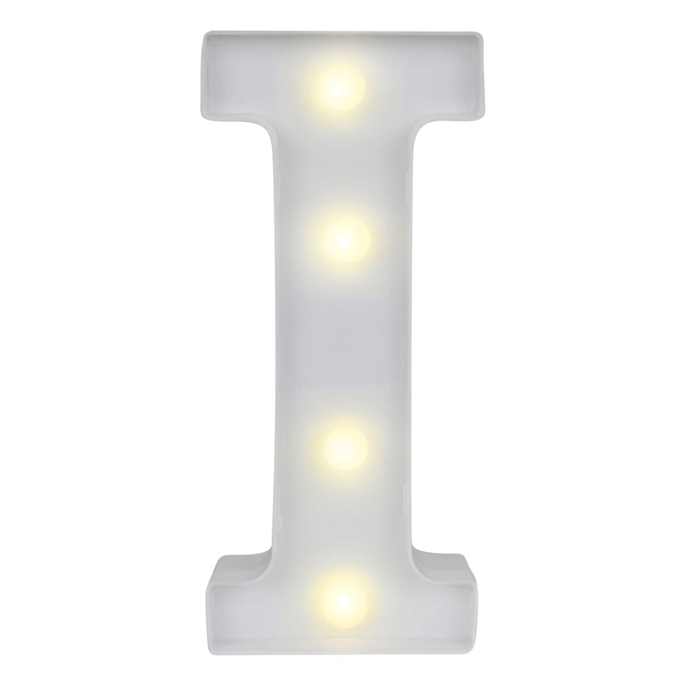 restaurantware Illumify White LED Marquee Letter I Sign - 8 3/4" - 1 count box