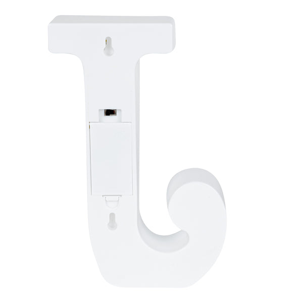 Restaurantware Illumify White LED Marquee Letter J Sign - 8 3/4" - 1 Count Box