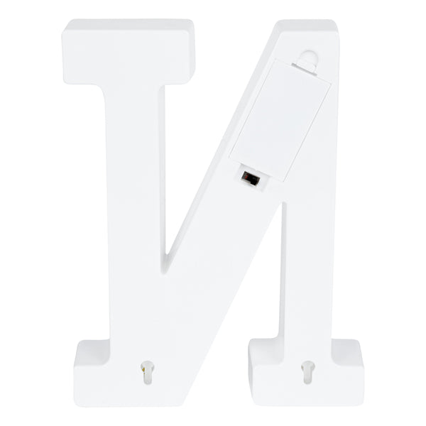Restaurantware Illumify White LED Marquee Letter N Sign - 8 3/4" - 1 Count Box