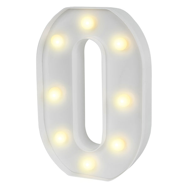 Restaurantware Illumify White LED Marquee Letter O Sign - 8 3/4" - 1 Count Box