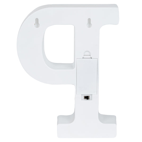 Restaurantware Illumify White LED Marquee Letter P Sign - 8 3/4" - 1 Count Box