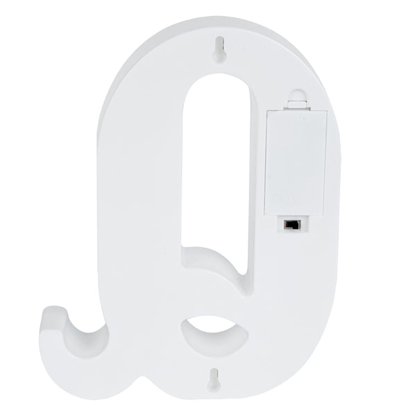Restaurantware Illumify White LED Marquee Letter Q Sign - 8 3/4" - 1 Count Box