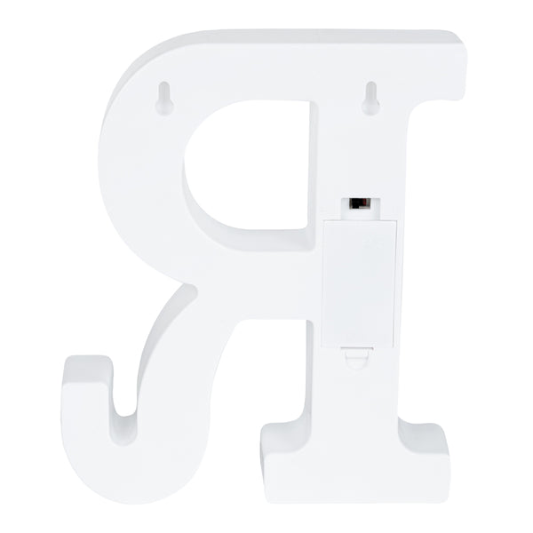 Restaurantware Illumify White LED Marquee Letter R Sign - 8 3/4" - 1 Count Box