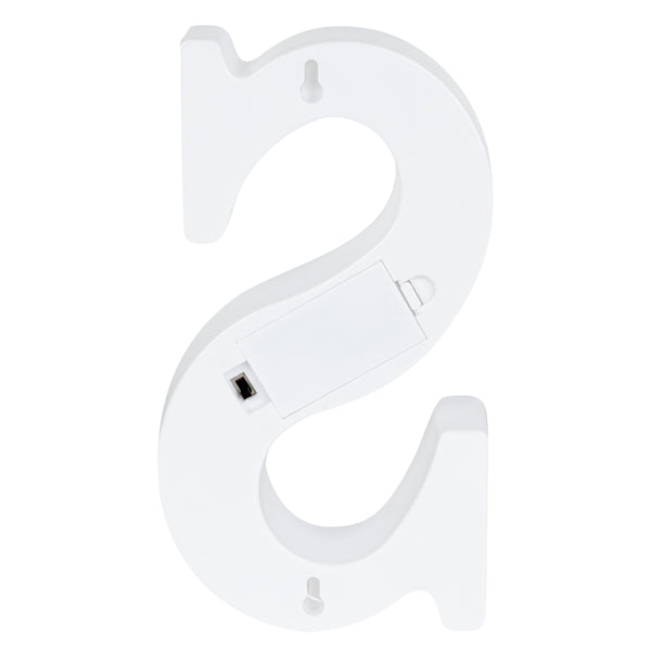 Restaurantware Illumify White LED Marquee Letter S Sign - 8 3/4" - 1 Count Box