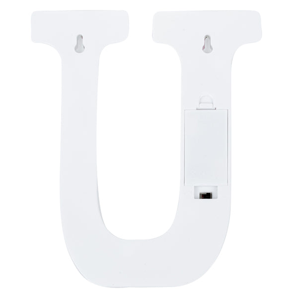Restaurantware Illumify White LED Marquee Letter U Sign - 8 3/4" - 1 Count Box