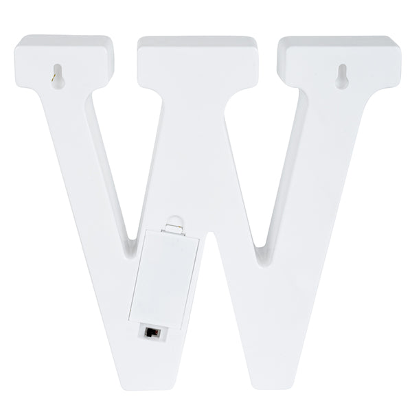 Restaurantware Illumify White LED Marquee Letter W Sign - 8 3/4" - 1 Count Box