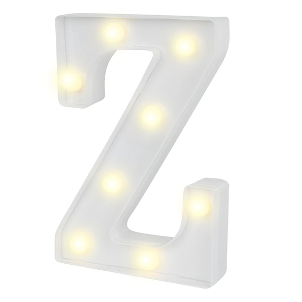 Restaurantware Illumify White LED Marquee Letter Z Sign - 8 3/4" - 1 Count Box