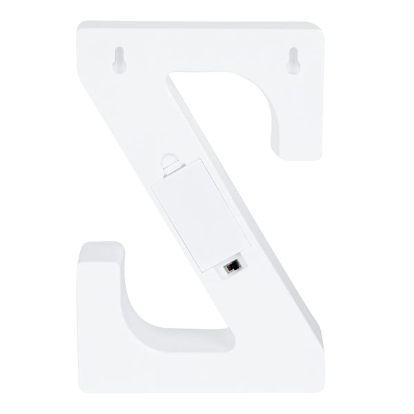Restaurantware Illumify White LED Marquee Letter Z Sign - 8 3/4" - 1 Count Box