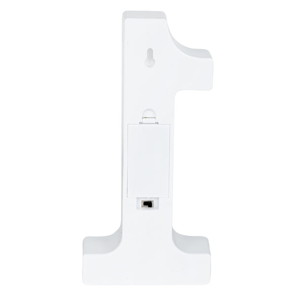 Restaurantware Illumify White LED Marquee Number 1 Sign - 8 3/4" - 1 Count Box