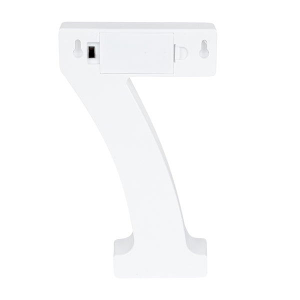 Restaurantware Illumify White LED Marquee Number 7 Sign - 8 3/4" - 1 Count Box