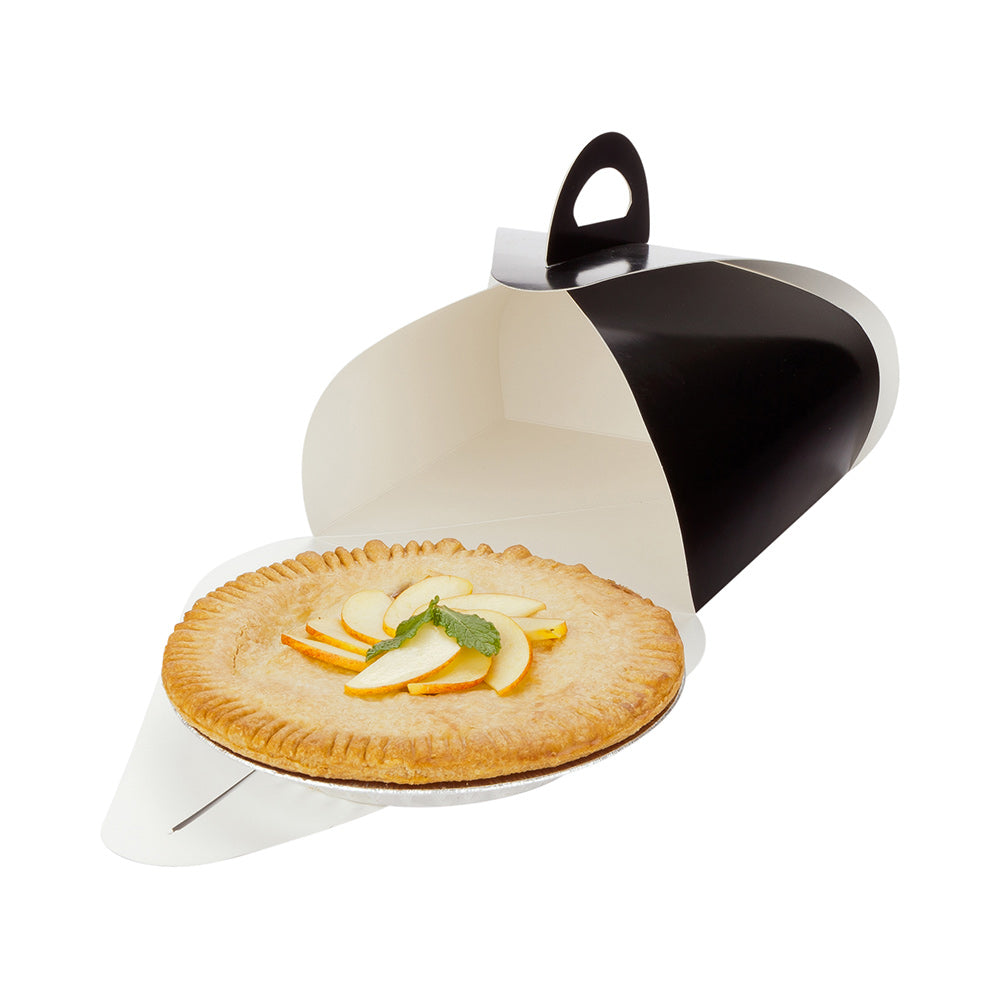 restaurantware Ingenero Black Paper Large Lunch and Cake Box - 9" x 9" x 4 3/4" - 100 count box