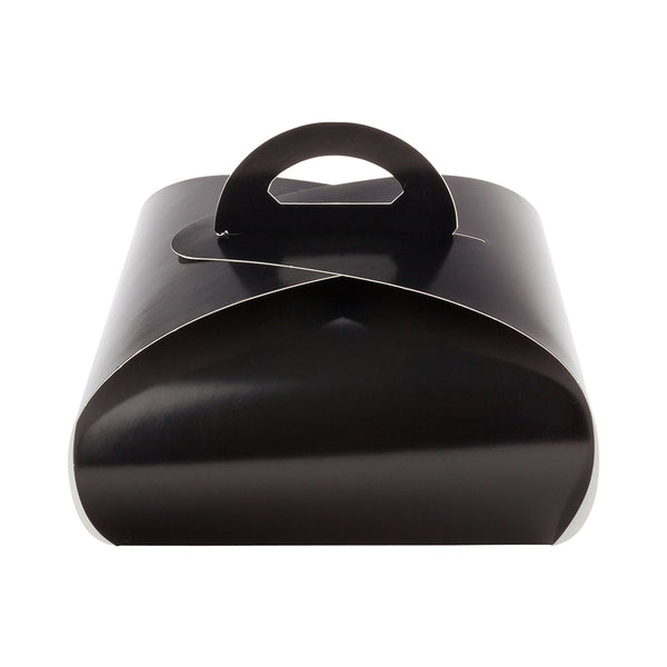 Restaurantware Ingenero Black Paper Medium Lunch And Cake Box - 7 3/4" X 7 3/4" X 5" - 100 Count Box