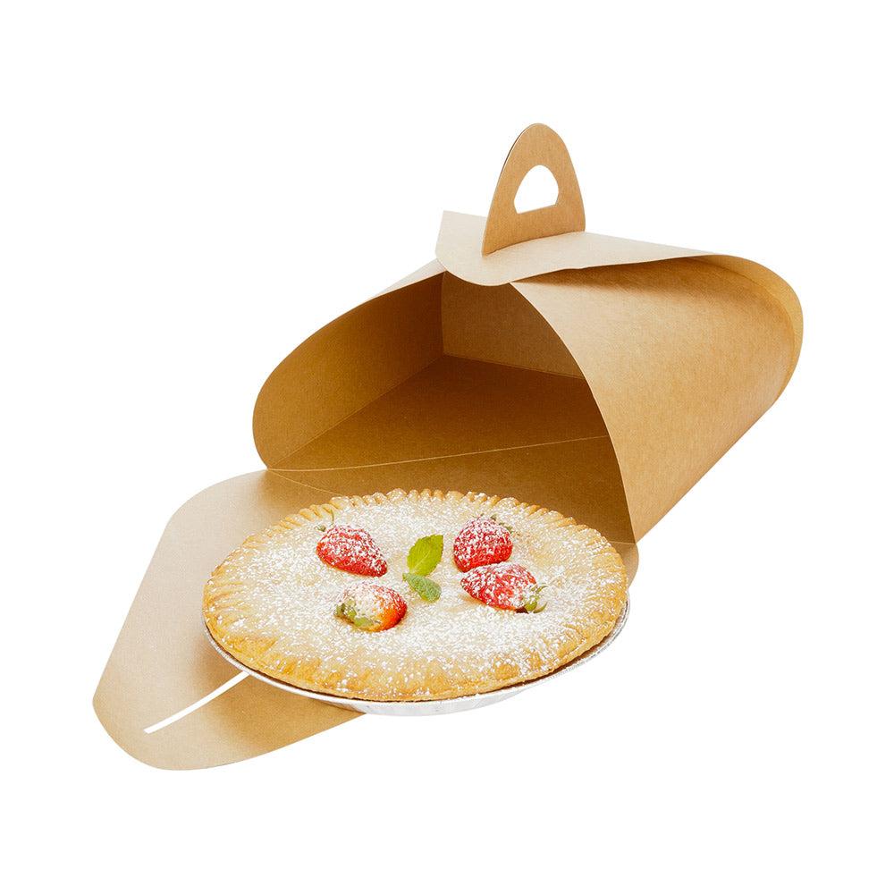 restaurantware Ingenero Kraft Paper Large Lunch and Cake Box - 9" x 9" x 4 3/4" - 100 count box