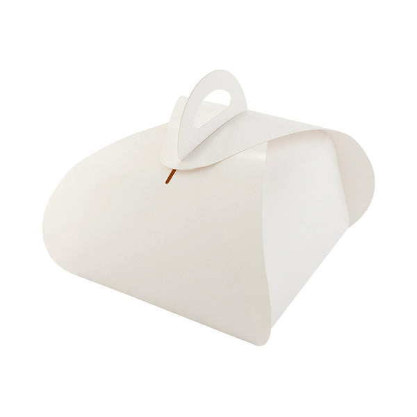 Restaurantware Ingenero White Paper Large Lunch And Cake Box - 9" X 9" X 4 3/4" - 100 Count Box