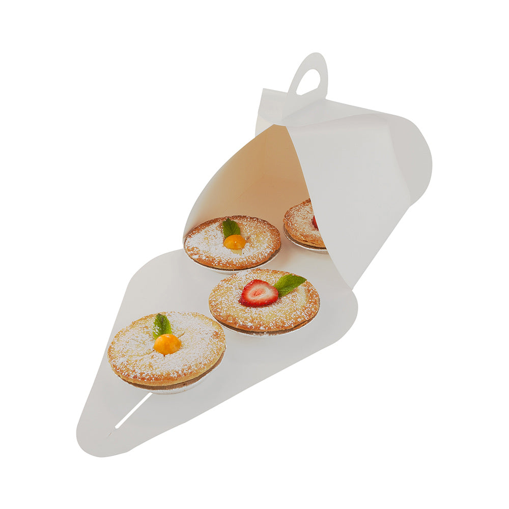 restaurantware Ingenero White Paper Large Lunch and Cake Box - 9" x 9" x 4 3/4" - 100 count box