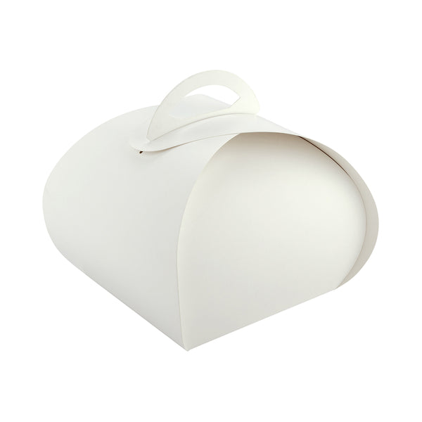 Restaurantware Ingenero White Paper Small Lunch And Cake Box - 6 1/2" X 6 1/2" X 6 1/2" - 100 Count Box
