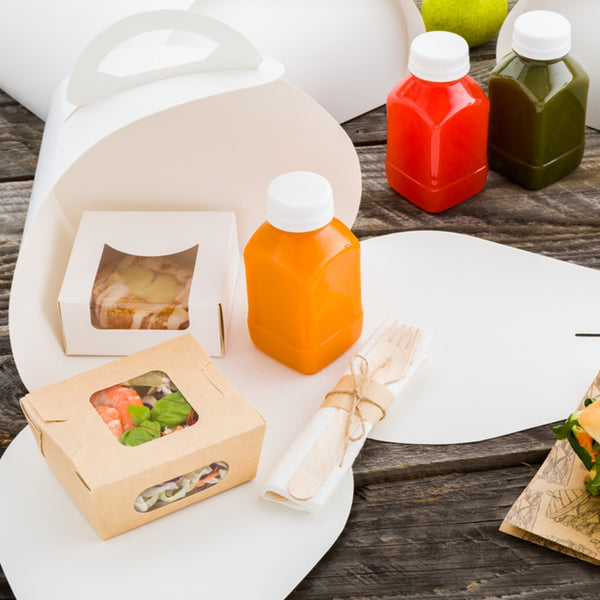 Restaurantware Ingenero White Paper Small Lunch And Cake Box - 6 1/2" X 6 1/2" X 6 1/2" - 100 Count Box