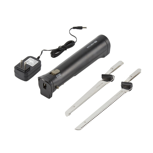 Restaurantware Kitchen Tek Cordless Electric Knife Set - With Lithium Ion Battery 100-240V - 1 Count Box