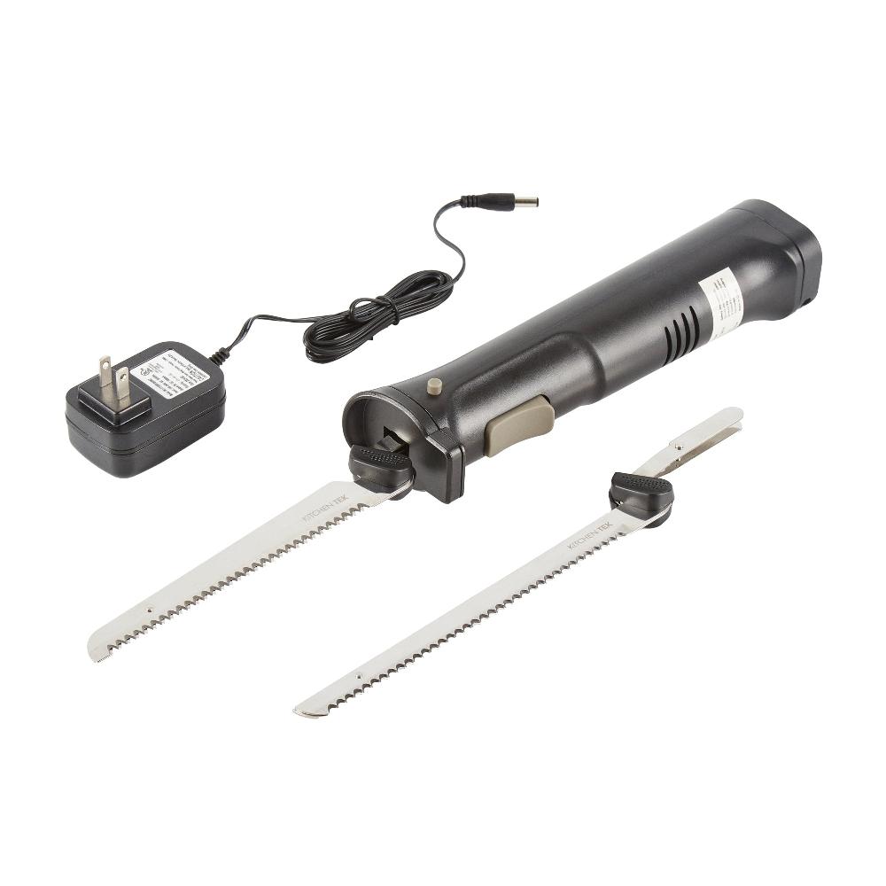 restaurantware Kitchen Tek Cordless Electric Knife Set - with Lithium Ion Battery 100-240V - 1 count box