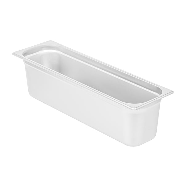 Restaurantware Kitchen Tek Stainless Steel 1/2 Size Long Steam Table Pan - 6 Inch Deep Anti Jam 24 Gauge - 6 Count Box