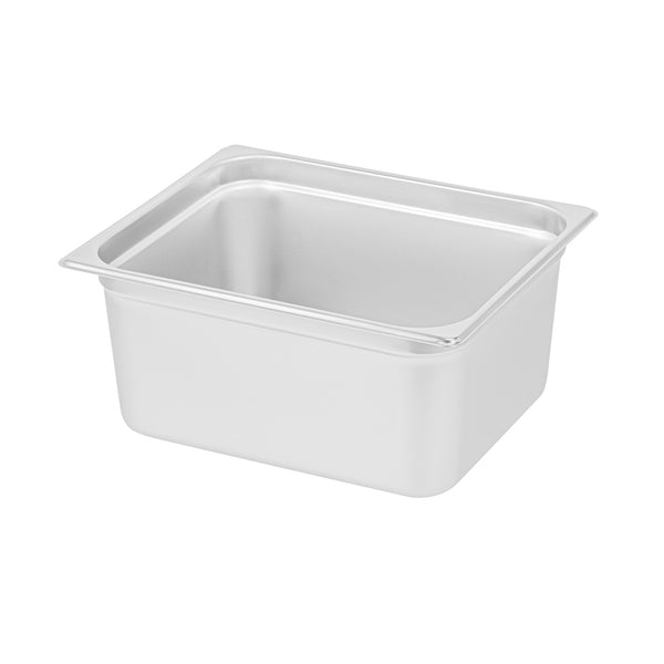 Restaurantware Kitchen Tek Stainless Steel 1/2 Size Steam Table Pan - 6 Inch Deep Anti Jam 24 Gauge - 6 Count Box
