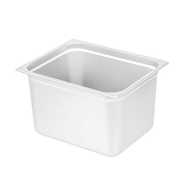 Restaurantware Kitchen Tek Stainless Steel 1/2 Size Steam Table Pan - 8 Inch Deep Anti Jam 24 Gauge - 6 Count Box