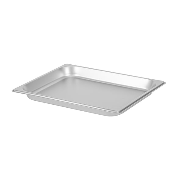 Restaurantware Kitchen Tek Stainless Steel 1/2 Size Steam Table Pan - 1 1/4 Inch Deep Anti Jam 24 Gauge - 12 Count Box