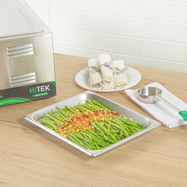 Restaurantware Kitchen Tek Stainless Steel 1/2 Size Steam Table Pan - 1 1/4 Inch Deep Anti Jam 24 Gauge - 12 Count Box