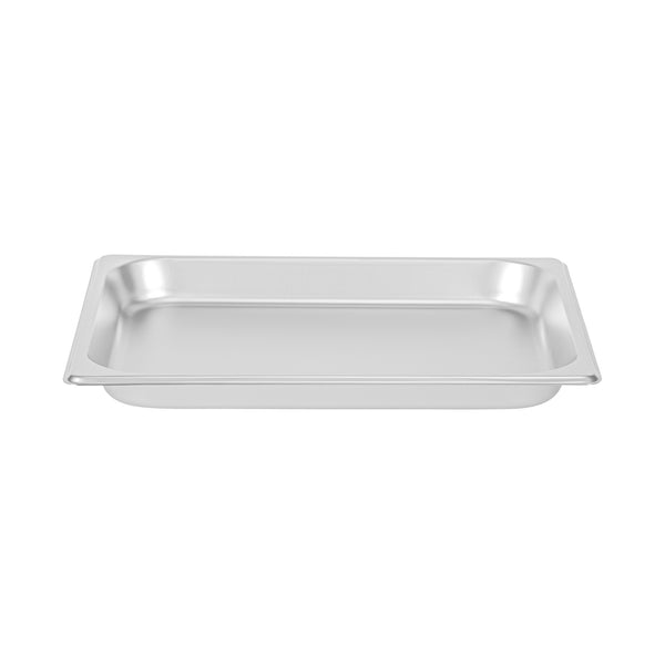 Restaurantware Kitchen Tek Stainless Steel 1/2 Size Steam Table Pan - 1 1/4 Inch Deep Anti Jam 24 Gauge - 12 Count Box