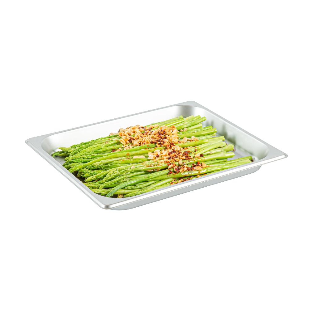 restaurantware Kitchen Tek Stainless Steel 1/2 Size Steam Table Pan - 1 1/4 Inch Deep Anti Jam 24 Gauge - 12 count box