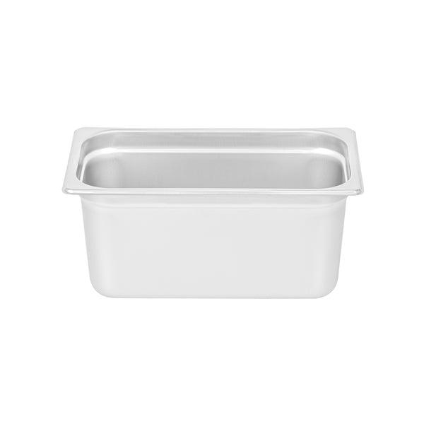 Restaurantware Kitchen Tek Stainless Steel 1/3 Size Steam Table Pan - 6 Inch Deep Anti Jam 24 Gauge - 12 Count Box