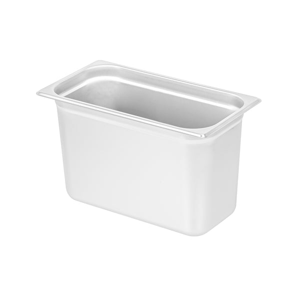 Restaurantware Kitchen Tek Stainless Steel 1/3 Size Steam Table Pan - 8 Inch Deep Anti Jam 24 Gauge - 12 Count Box