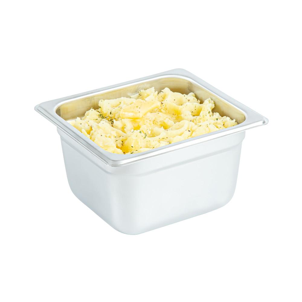 restaurantware Kitchen Tek Stainless Steel 1/6 Size Steam Table Pan - 4 Inch Deep Anti Jam 24 Gauge - 12 count box