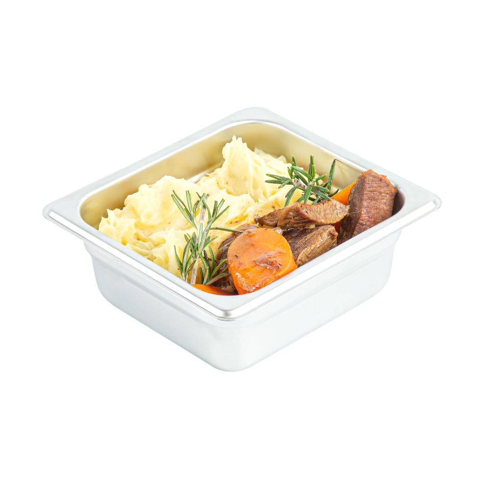restaurantware Kitchen Tek Stainless Steel 1/6 Size Steam Table Pan - 2 1/2 Inch Deep Anti Jam 24 Gauge - 12 count box