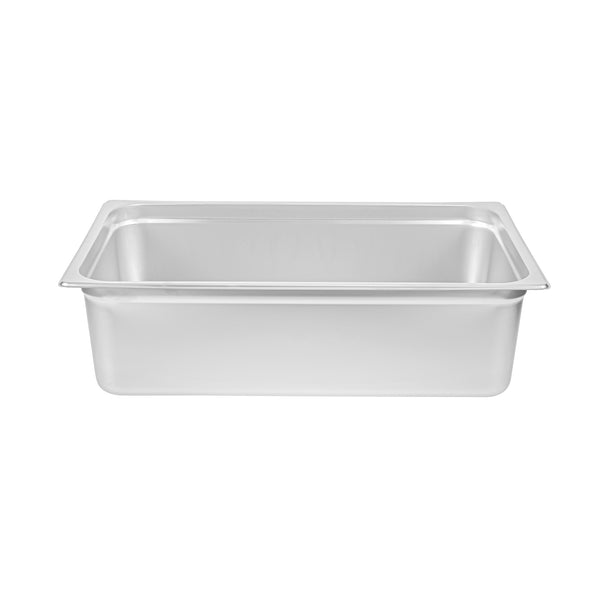 Restaurantware Kitchen Tek Stainless Steel Full Size Steam Table Pan - 6 Inch Deep Anti Jam 24 Gauge - 6 Count Box