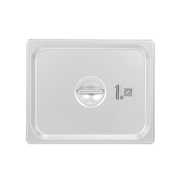 Restaurantware Kitchen Tek Stainless Steel Lid - Fits 1/2 Size Steam Table Pan - 12 Count Box