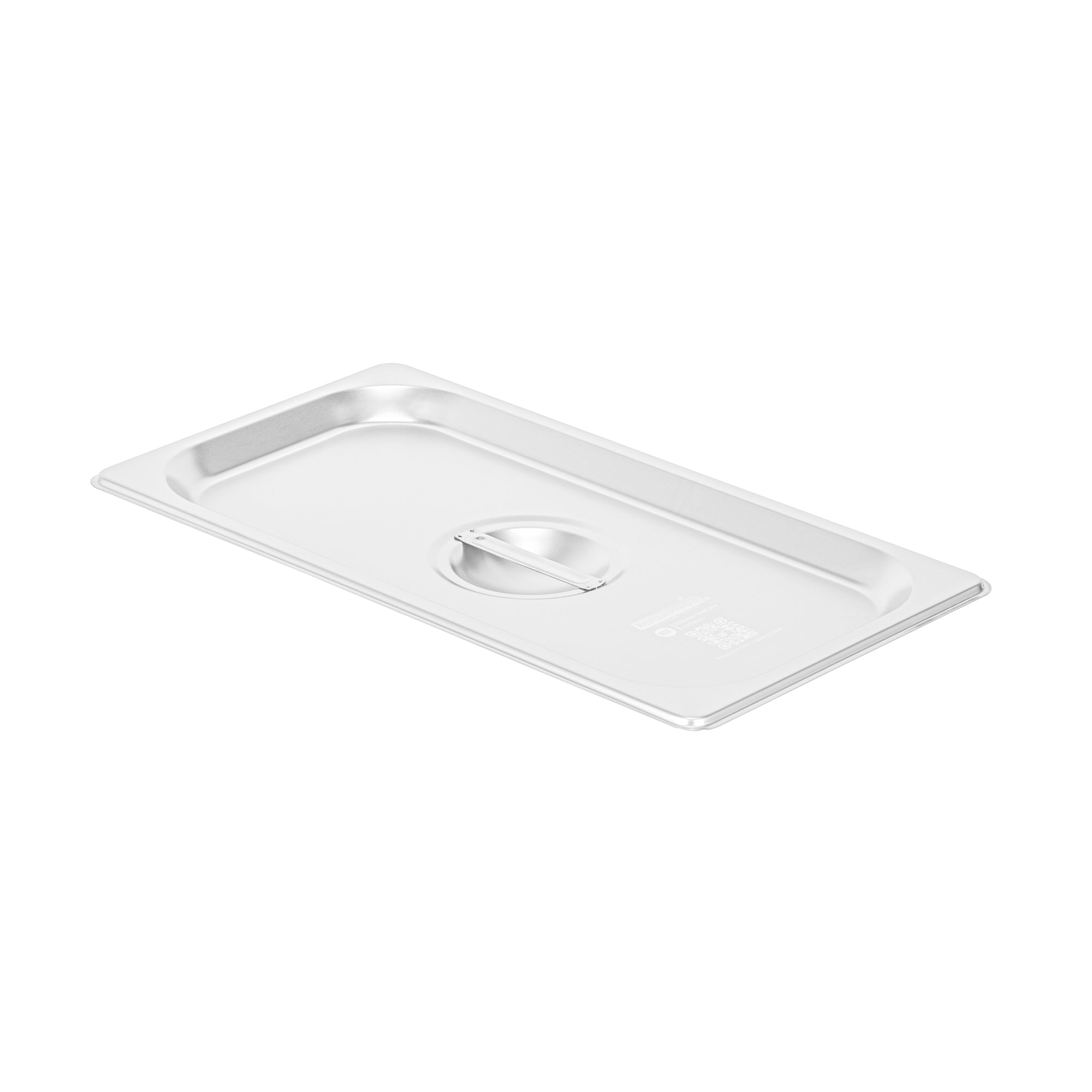 restaurantware Kitchen Tek Stainless Steel Lid - Fits 1/3 Size Steam Table Pan - 12 count box