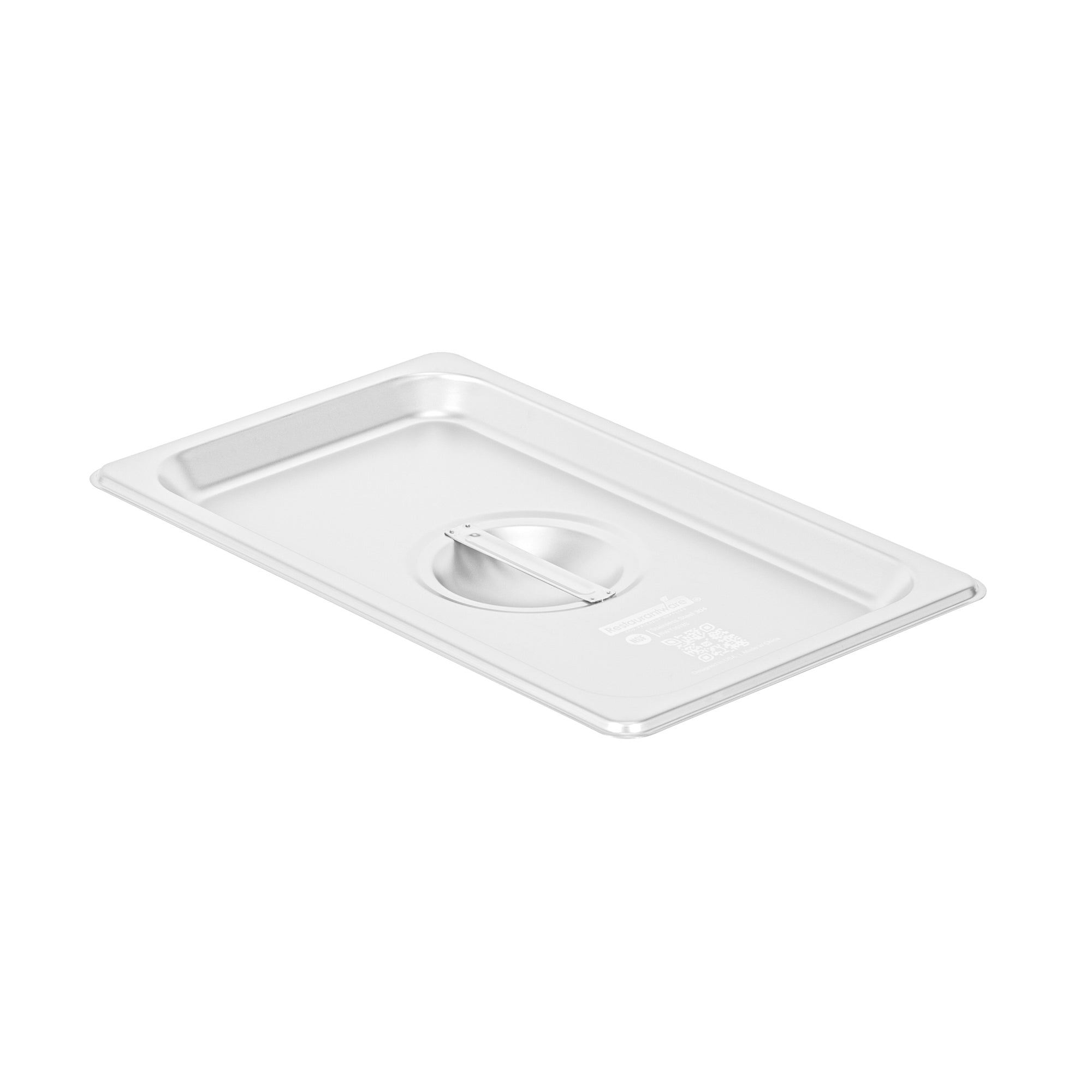 restaurantware Kitchen Tek Stainless Steel Lid - Fits 1/4 Size Steam Table Pan - 12 count box