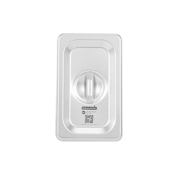 Restaurantware Kitchen Tek Stainless Steel Lid - Fits 1/9 Size Steam Table Pan - 12 Count Box