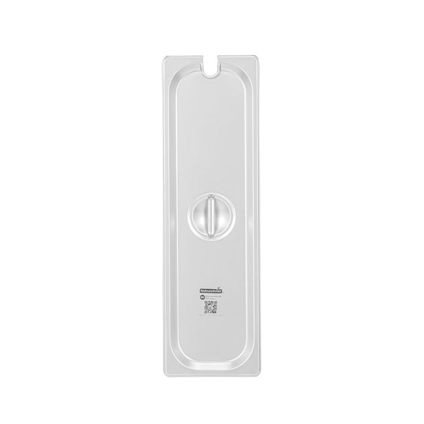 Restaurantware Kitchen Tek Stainless Steel Slotted Lid - Fits 1/2 Size Long Steam Table Pan - 12 Count Box