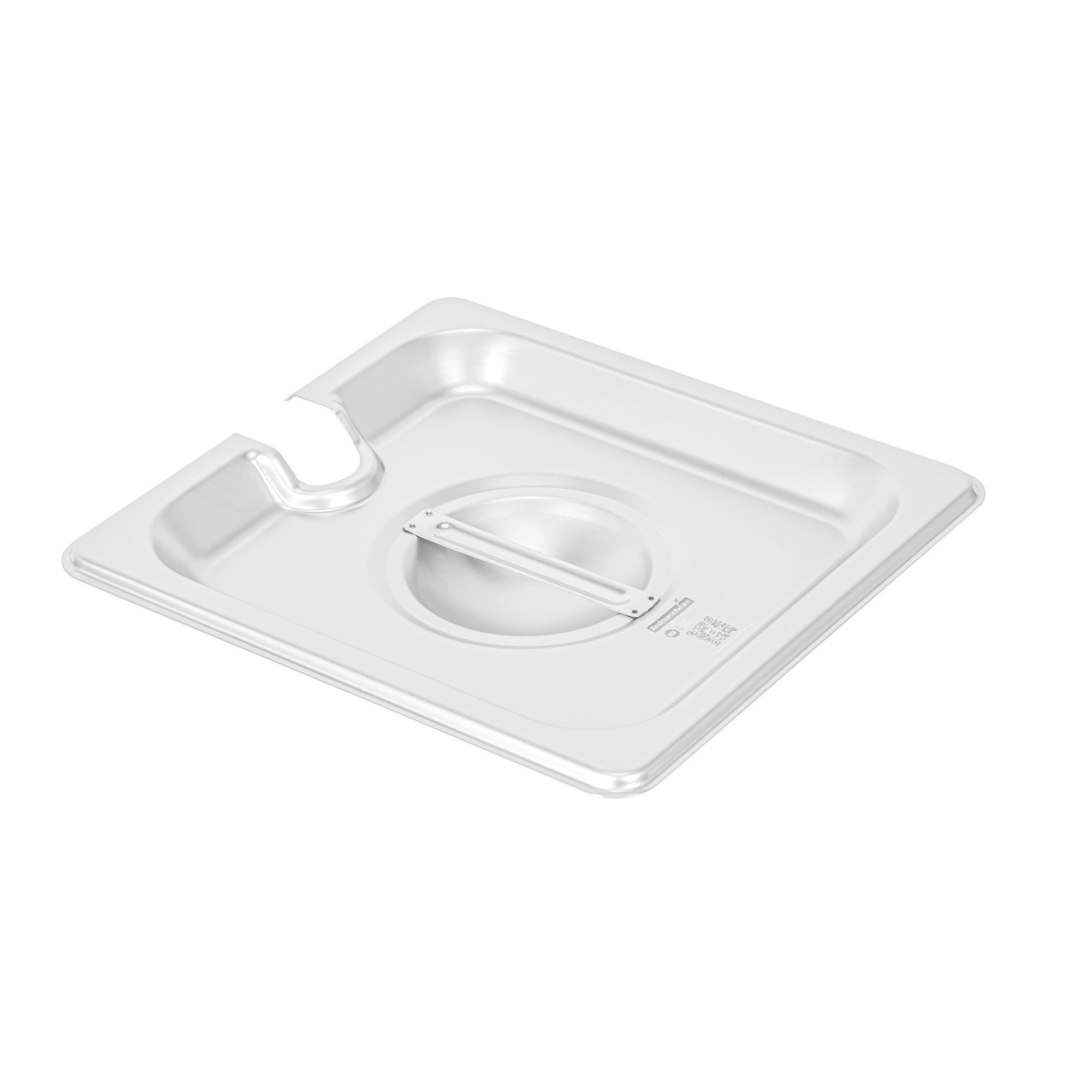 restaurantware Kitchen Tek Stainless Steel Slotted Lid - Fits 1/6 Size Steam Table Pan - 12 count box