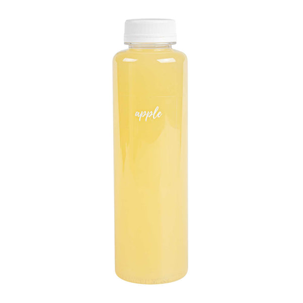 Restaurantware Label Tek Plastic Apple Label - Clear With White Font Water-Resistant - 2" X 1" - 100 Count Box