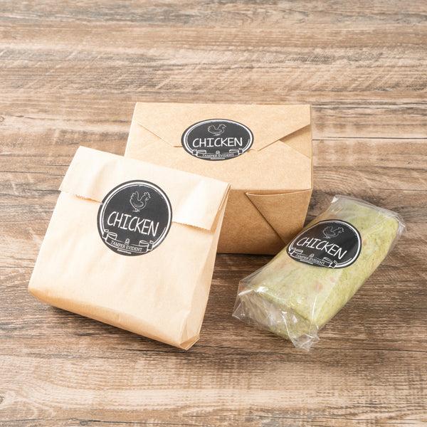 Restaurantware Label Tek Plastic Chicken Label - Black With White Font Tamper-Evident - 2" X 2" - 500 Count Box